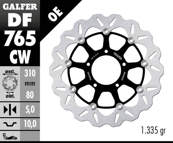 GALFER Brake Rotor Full-Floating Wave® Two Piece (Floating) DF765CW