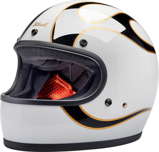 BILTWELL Gringo White/Black Motorcycle Helmet