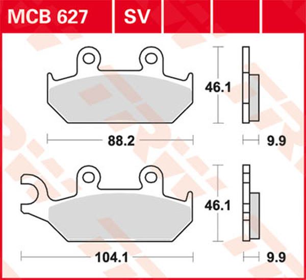 Trw All Round Sintered Metal Brake Pads For Yamaha XT 600 E 1990-2003 MCB627