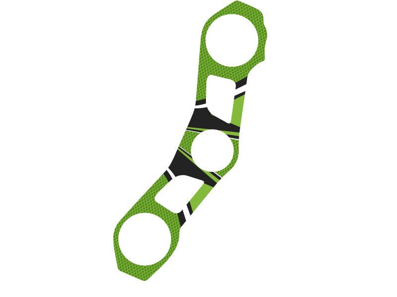 PUIG Radikal Yoke Protector Green for Kawasaki ZX-10R 11-15 6944V