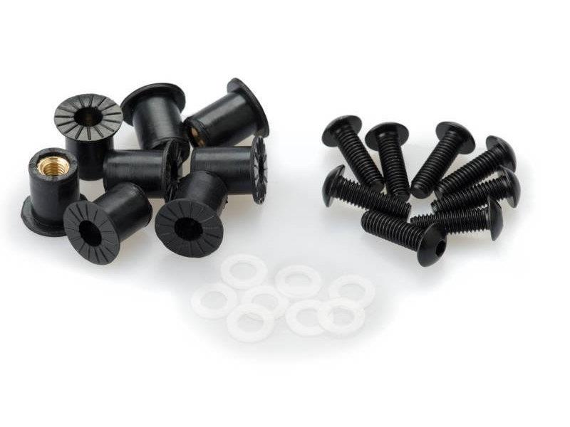 PUIG Anodized Screen Screw Set w/ Silentblocks Red Universal 0957R