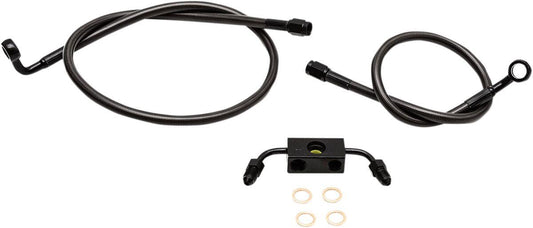 La Choppers Braided Brake Line Kit For Harley XL 1200 X 2014-2022 LA-8321B13M