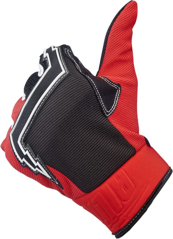 Biltwell Motorcycle Gloves Baja Red/Black