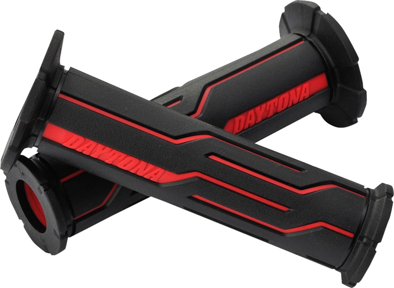 Daytona GRIPPYGRIP GGD-Line Grip Red Open End 7/8 Handlebar Grip Pair 88658