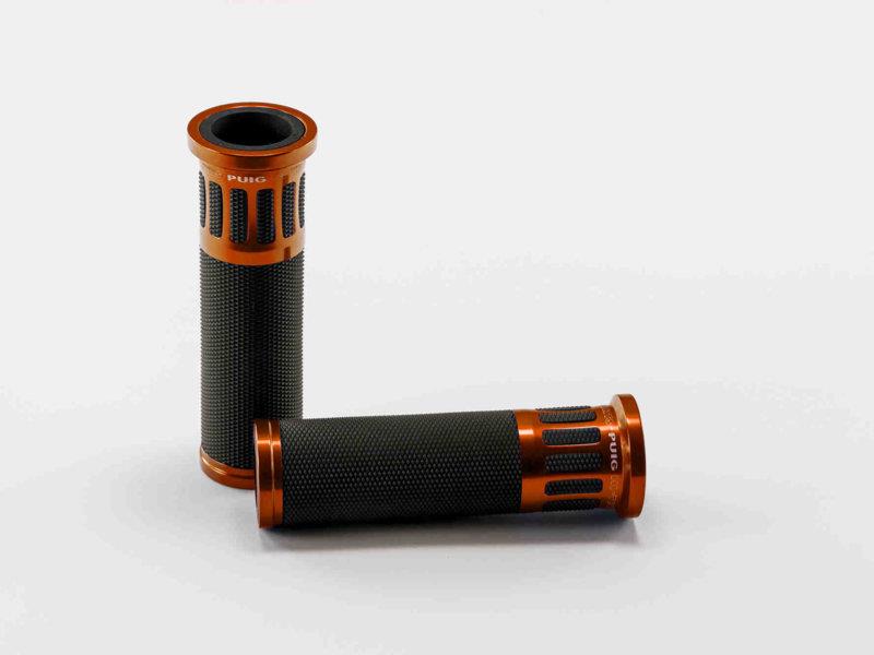 Puig Hi-Tech Racing Hand Grips 119mm Orange 5923T