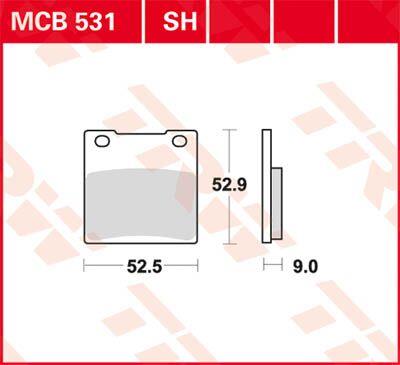 Trw SH Series Sindered Rear Brake Pads For Suzuki GSX 1300 R 1988-2007 MCB531SH