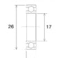 BLACK BEARING Bearing B3 17X26X5MM UB-6803-B3
