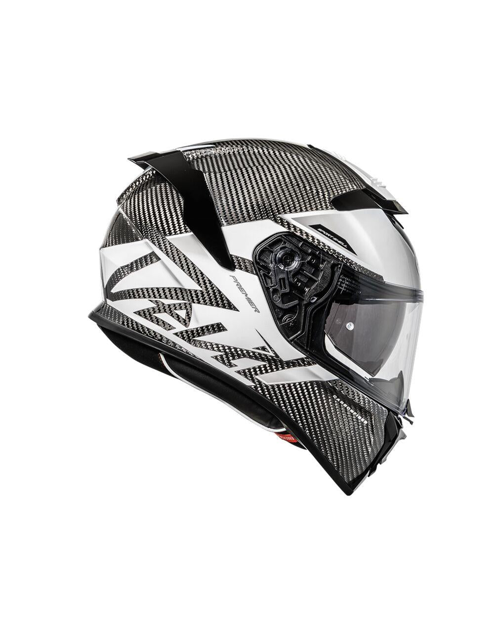 PREMIER HELMETS Devil Carbon Gray/White Motorcycle Helmet