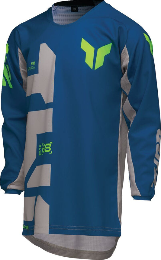 THOR Youth LAUNCHMODE Forge Jersey BLUE 2024 Model