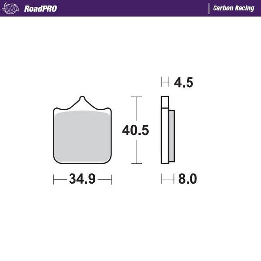 Moto-Master RoadPRO Carbon Racing Brake Pads For BMW S 1000 R 2010-2020 407506
