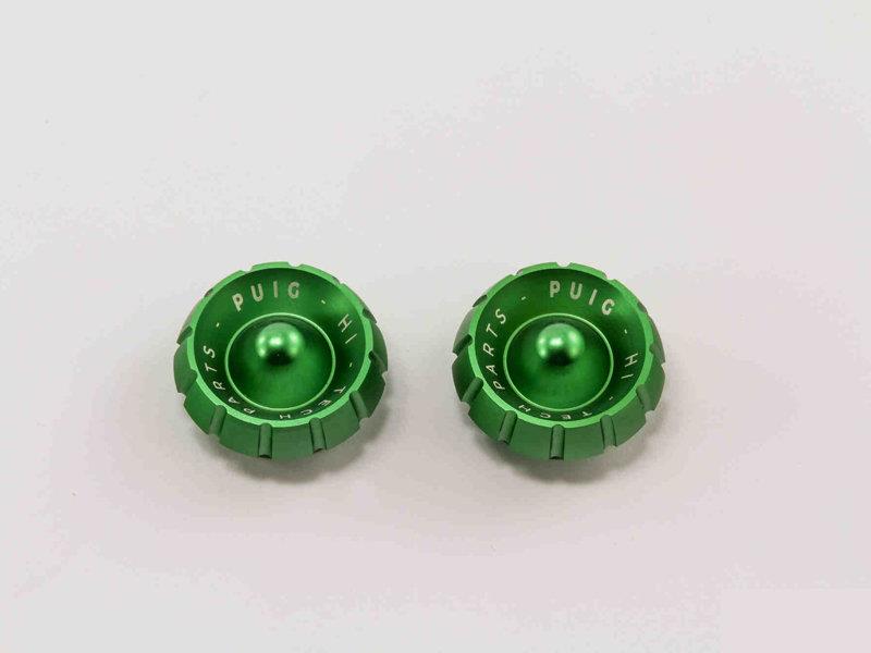 Puig Thruster Bar End Caps Green 22052N