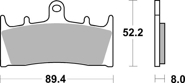 Sbs HF Street Ceramic Organic Brake Pads For Suzuki GSX 1300 R 1993-2007 686HF