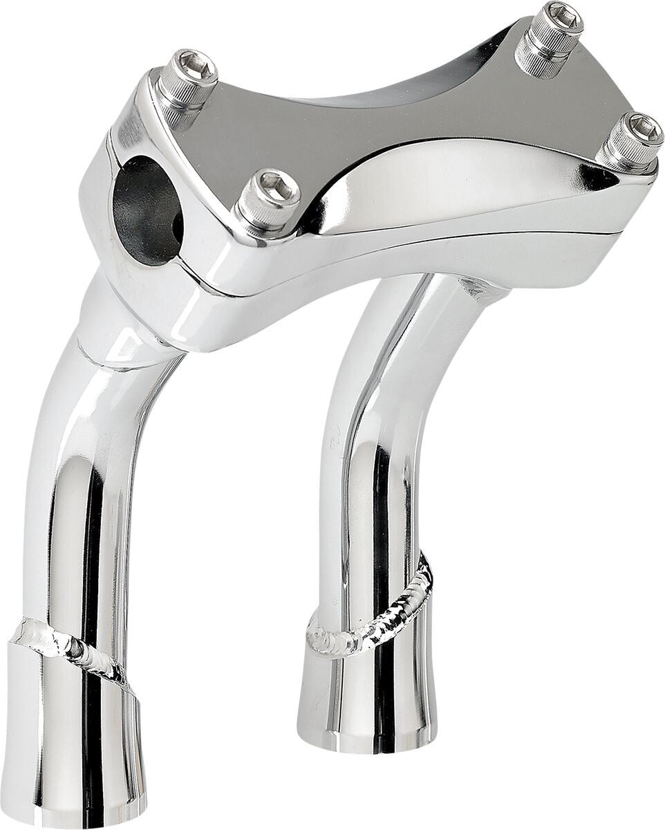Biltwell Murdock O/S Risers Chrome 6" Pullback Fits H-D Fork Trees 6414-105-06