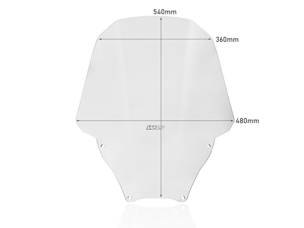 WRS Windscreen For Honda NSS 125 ABS 2021-2024 Clear PMMA 54cm HO053T