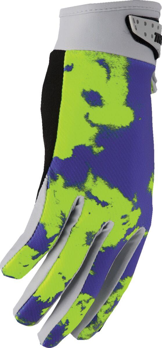 THOR Youth LAUNCHMODE Bleach Gloves Gray/Yellow