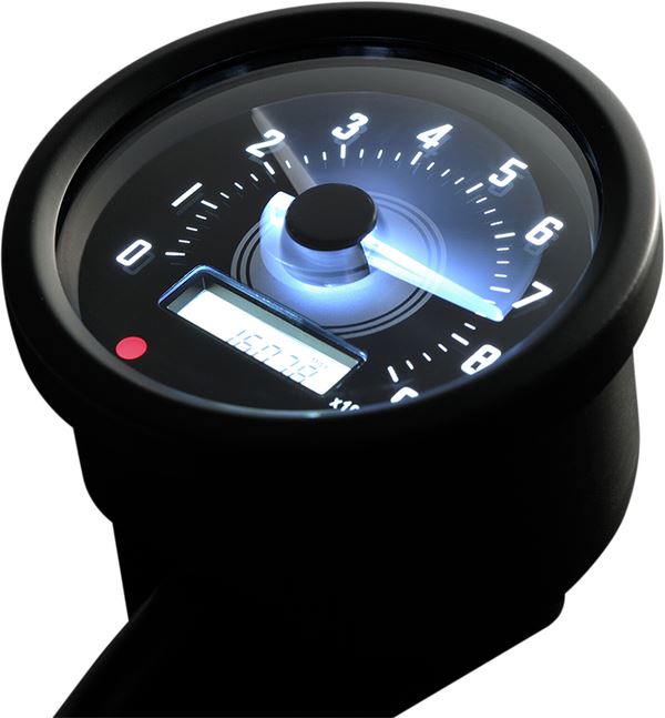Daytona 9000RPM Black Meter Kit with Adapter & Voltmeter Velona60 Tachometer 88644