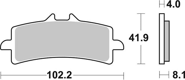 Sbs DS Racing Dual Brake Pads For Triumph Scrambler 1200 XE 2008-2026 901DS-2