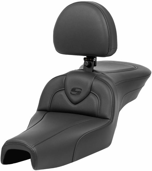 Saddlemen Roadsofa Standard Reach Leather Seat With Backrest For Harley Davidson XL 883 04-22 807-03-187BR