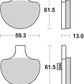 Sbs Sintered Metal Harley/Buell Brake Pads For Harley FLSTSC 1584 84-07 579H.HS