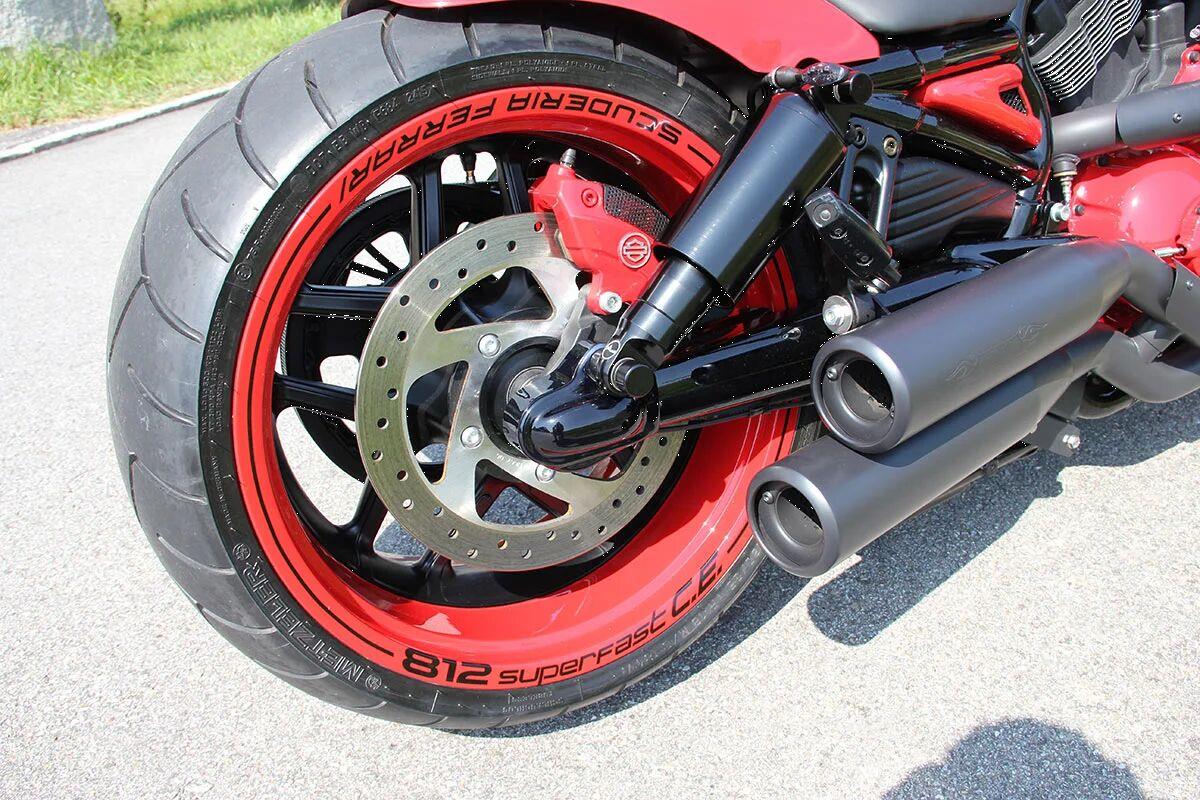 Cult Werk Axle Cover For Harley Davidson VRSCDX 1250 2007-2011 Black HD-ROD027