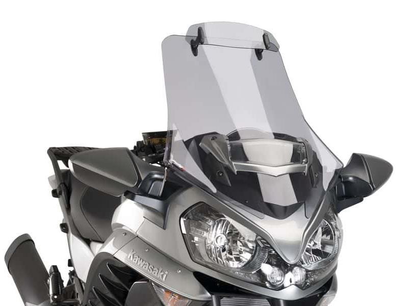 PUIG Touring Screen w/ Extender Light Smoke for Kawasaki GTR 1400 15-17 7629H