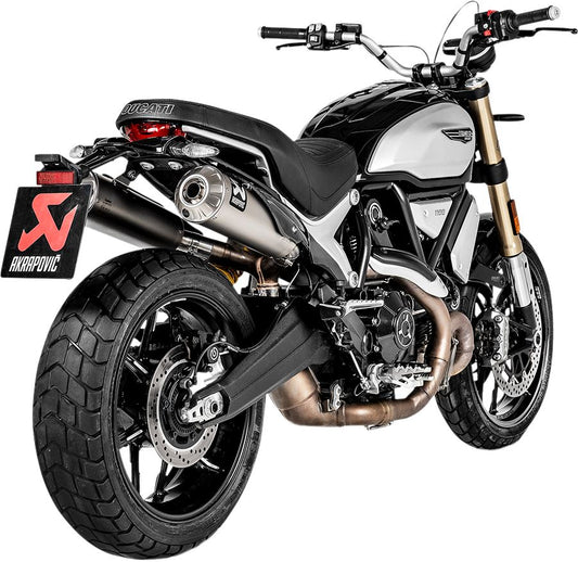 Akrapovic Slip-On Line Muffler TI For Ducati Scrambler 1100 18-24 S-D11SO4-HBFGT