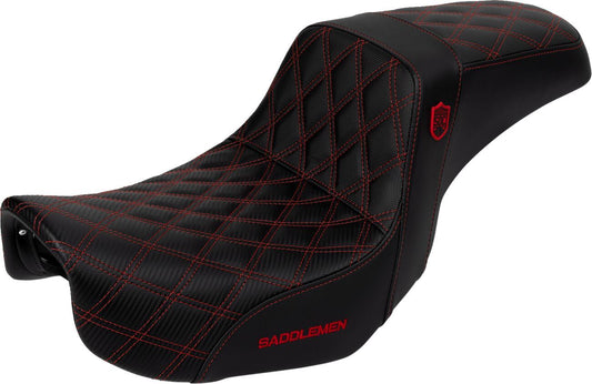 Saddlemen Honeycomb Step-Up Saddlehyde Seat Without Backrest For Harley Davidson FXDF 1690 SC80604RED