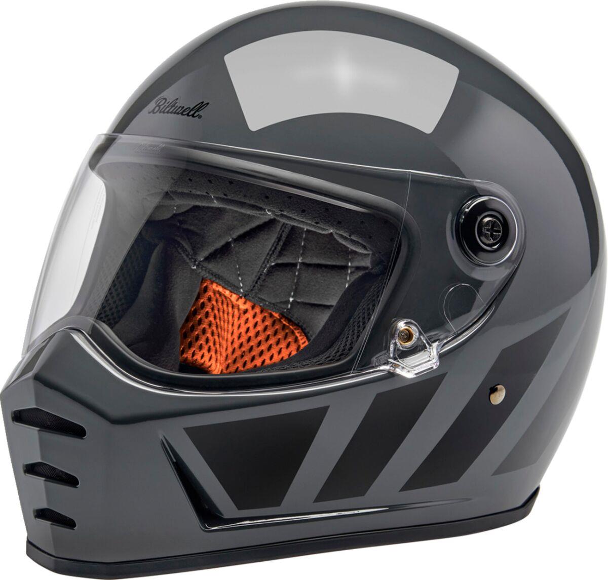 BILTWELL Lane Splitter Gray Motorcycle Helmet