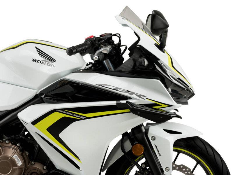 PUIG Sport Downforce Spoilers Black for Honda CBR500 R 19-23 3614N
