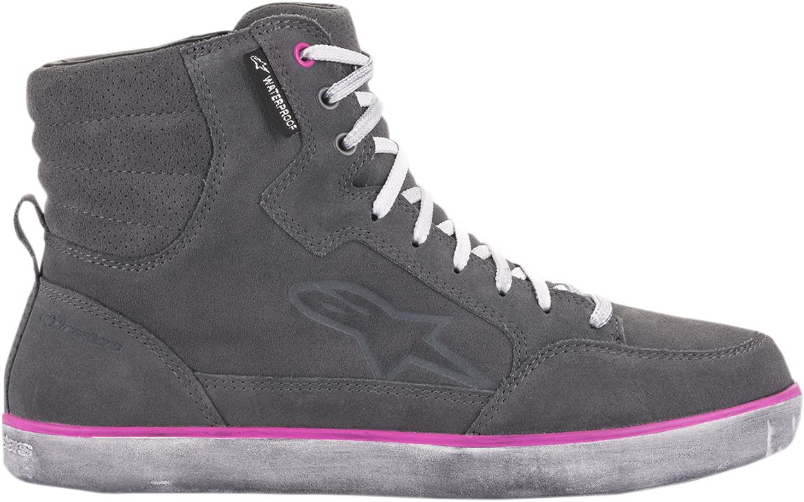 Alpinestars J-6 Waterproof Women's Shoes Grey Pink