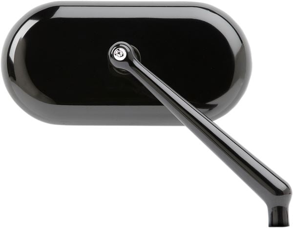 Arlen Ness Forged Oval Mirror Black Aluminum Screw-In Right 13-172