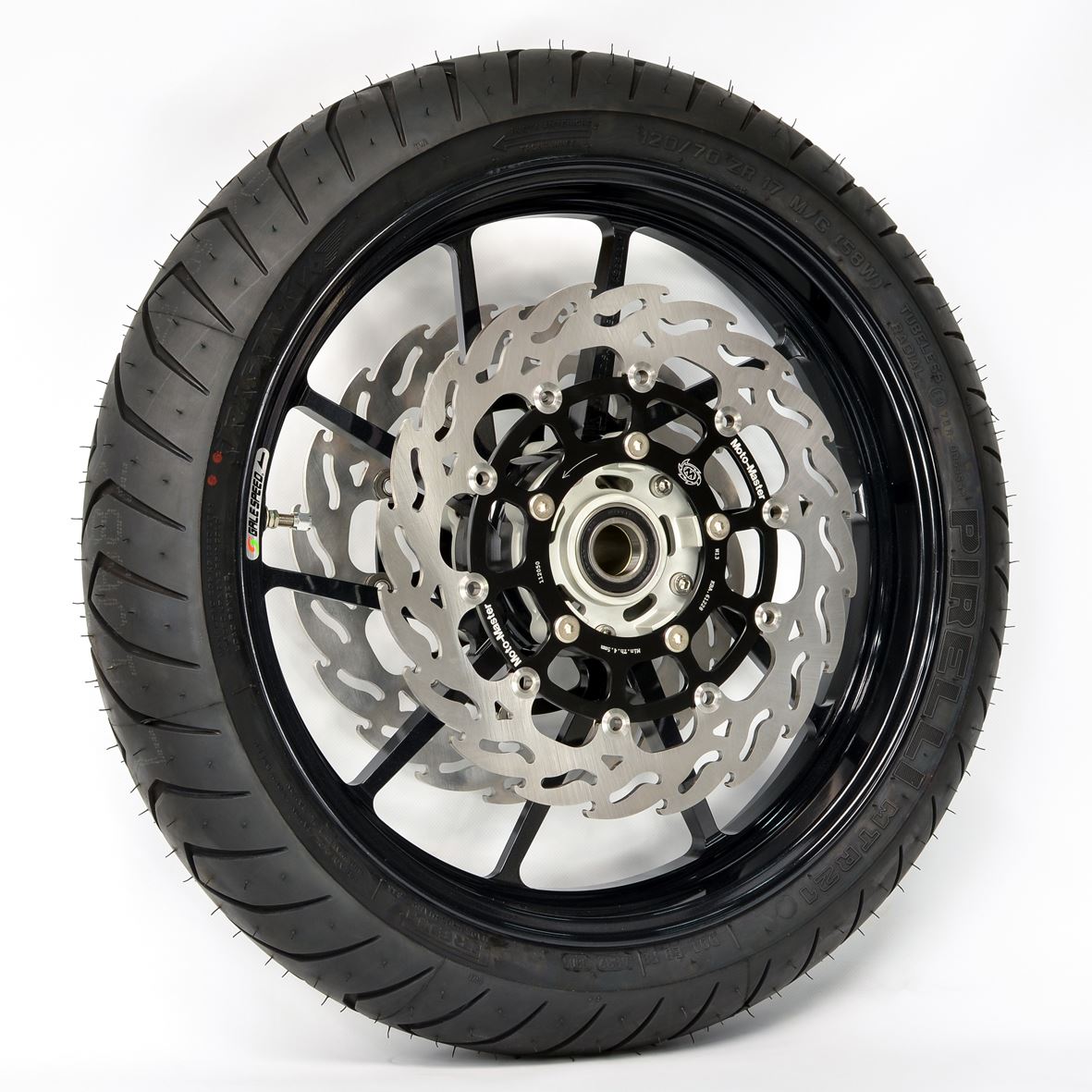 Moto-Master Flame Series Floating Rotor For BMW K 1600 B 2010-2024 Black 112195