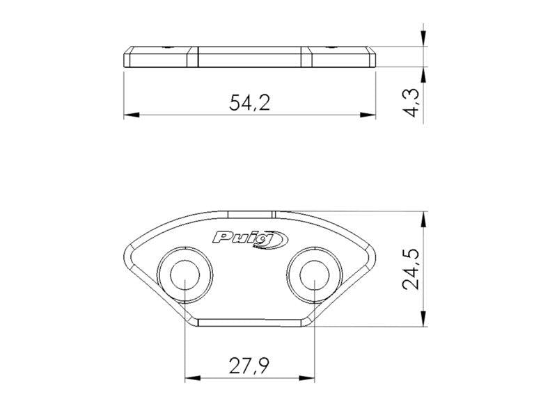 PUIG Mirror Screw Caps Black for Yamaha YZF R6 08-16 3857N