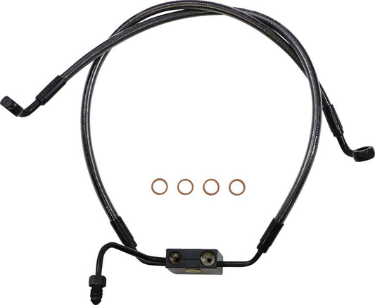 Magnum Shielding Front Lower Brake Line Kit For Harley FXDF 1690 12-17 AS47006