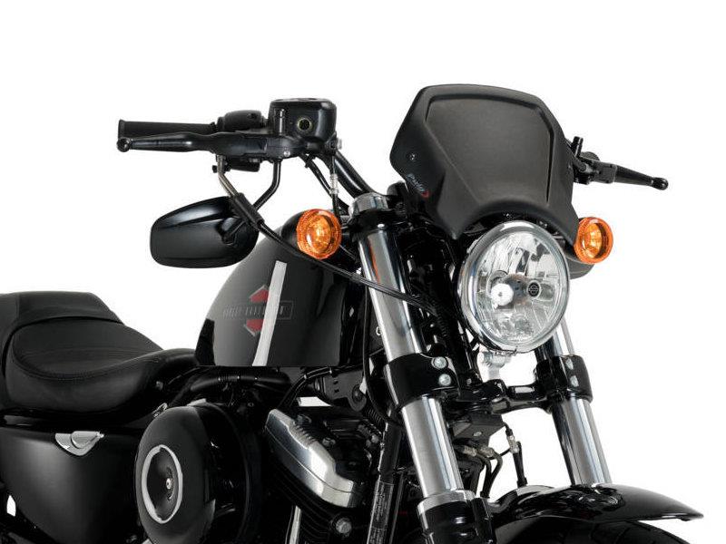 PUIG Aluminium Fly Screen Black for Harley Davidson Sportster Forty Eight XL1200X 15-20 20400N