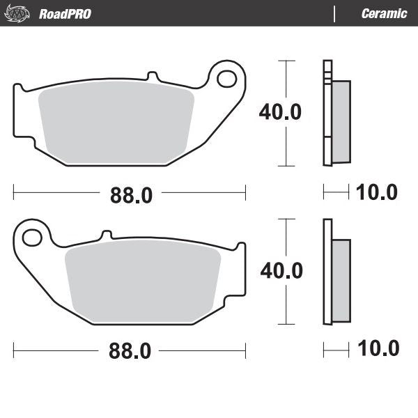 Moto-Master Ceramic Brake Pads For Honda CRF 300 L 2011-2026 Ceramic Set 410604