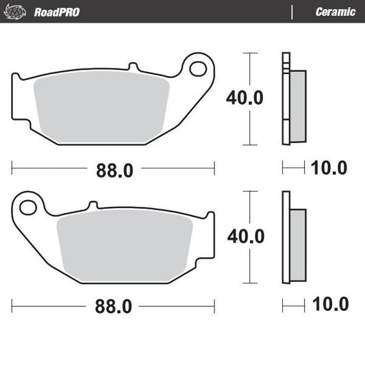 Moto-Master Ceramic Brake Pads For Honda CRF 300 L 2011-2026 Ceramic Set 410604