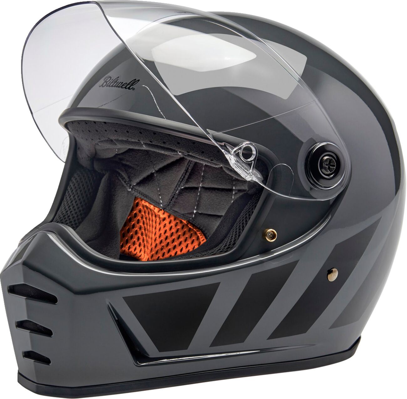 BILTWELL Lane Splitter Gray Motorcycle Helmet