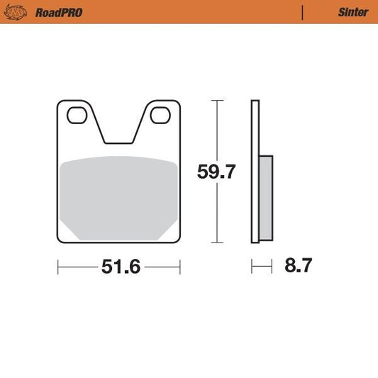 Moto-Master Sinder Brake Pad Rear For Yamaha YZF-R1 1000 1998-2001 404902