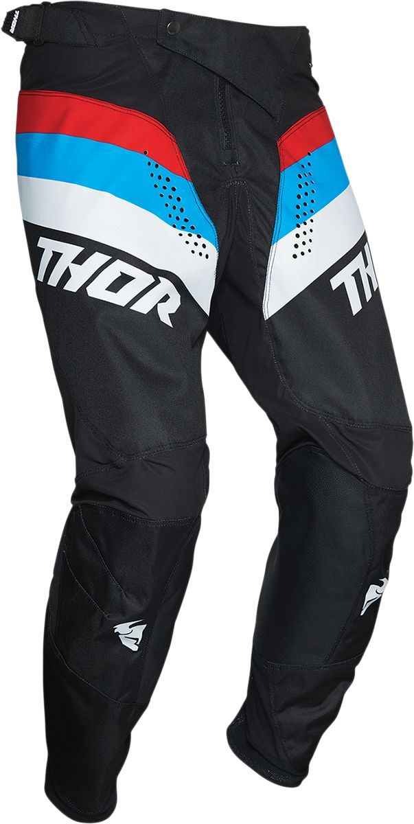 Thor Pulse Racer Adult Motocross MX Pants Black/Red/Blue 40 Inch Waist