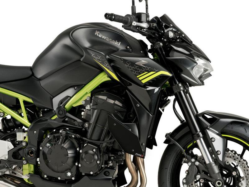 PUIG Naked Downforce Spoilers Black for Kawasaki Z900 20-24 20284N