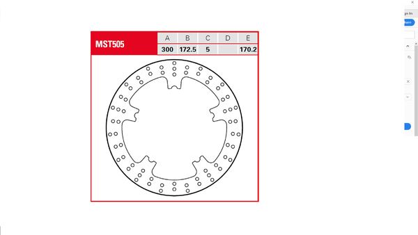 Trw Brake Rotor Fixed Round For Harley Davidson FLHRXS 1868 2006-2024 MST505