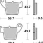 Sbs HF Street Ceramic Organic Brake Pads For Megelli Sport 125 R 2009-2022 777HF
