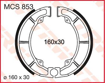Trw Brake Shoes For Kawasaki W 800 1978-2016 Set MCS853
