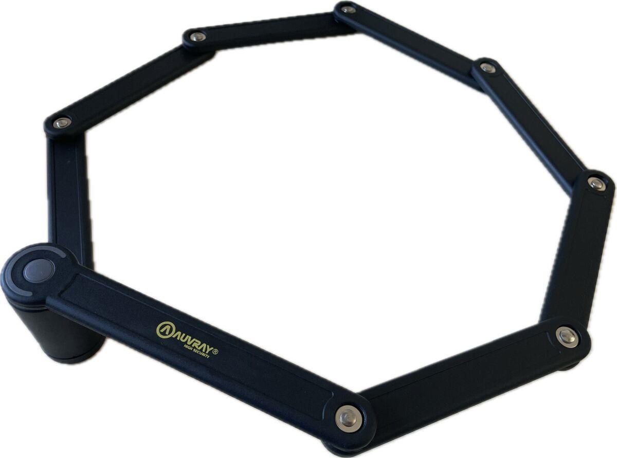 Auvray Folding Lock High Security 110cm Universal With 2 Keys Black ACL110AUV