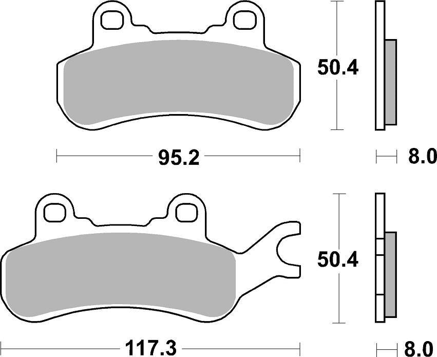 Sbs RSI Offroad Racing Brake Pads For Can Am Maverick Sport 1000 R 18-24 957RSI
