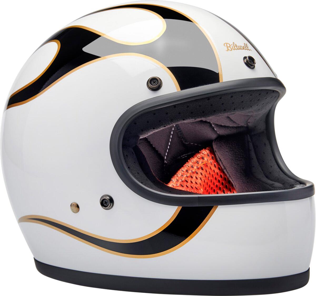 BILTWELL Gringo White/Black Motorcycle Helmet