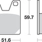 Sbs LS Street Excel Sintered Rear Brake Pads For Yamaha YZF-R7 1998-2022 733LS