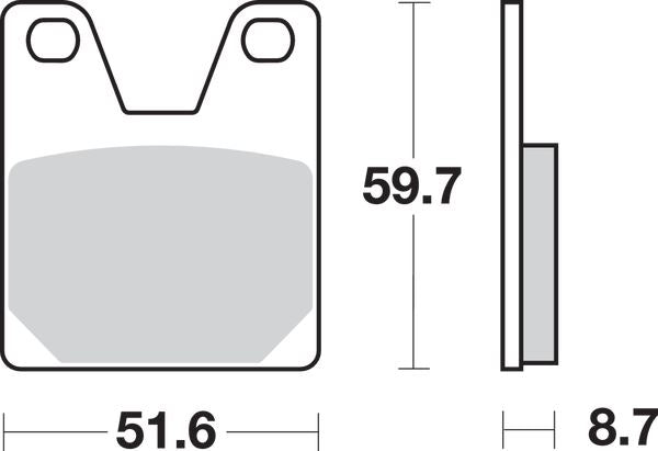 Sbs LS Street Excel Sintered Rear Brake Pads For Yamaha YZF-R7 1998-2022 733LS
