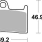 Sbs DS Racing Dual Sintered Brake Pads For Yamaha YZF-R6 600 2017-2026 966DS-1